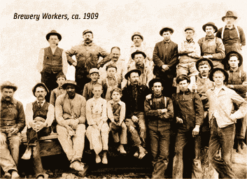 Roslyn Brewery workers, ca. 1909